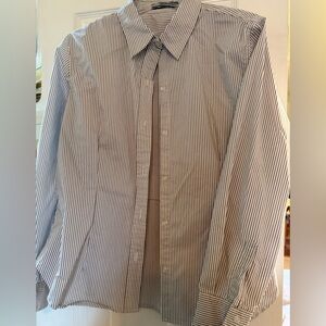 The Limited Striped Cotton Blend Top - White & Black